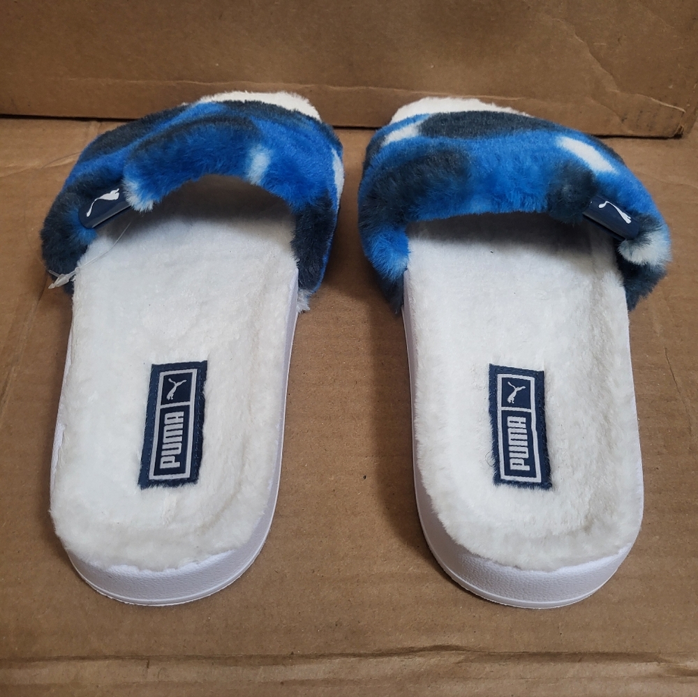 Puma Leadcat 2.0 Fluffy Tie-Dye Slide Sandals Women Size 7 NWOT - Picture 4 of 10